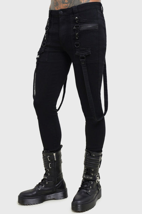 Killstar Kihilist Bondage Trousers Black