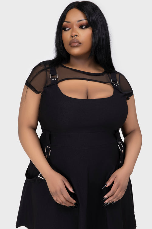 Killstar Kounter Kulture Skater Dress Black