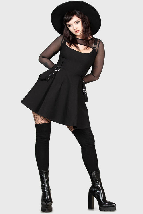 Killstar Krypt Keeper Mini Dress Black