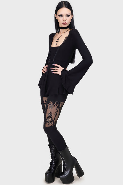 killstar Lady Fatale Leggings Black