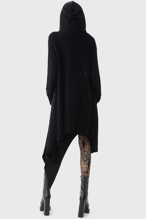 Killstar Last Quarter Hooded Cardigan Black