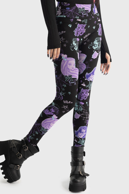 Killstar Lets Bolt Leggings Multi