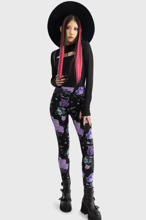 Killstar Lets Bolt Leggings Multi