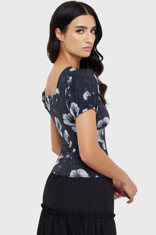 Killstar Lupina Top Black/White