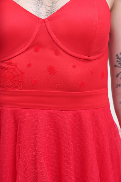 Killstar Lydia Deetz Maxi Dress Red