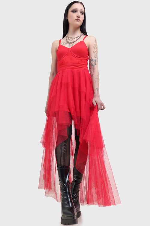Killstar Lydia Deetz Maxi Dress Red