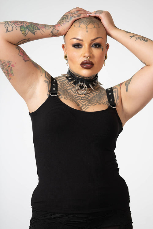 Killstar Mable Strap Top Black