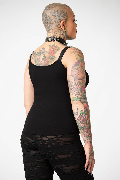 Killstar Mable Strap Top Black