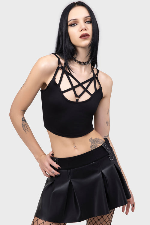 killstar Magica Crop Top Black