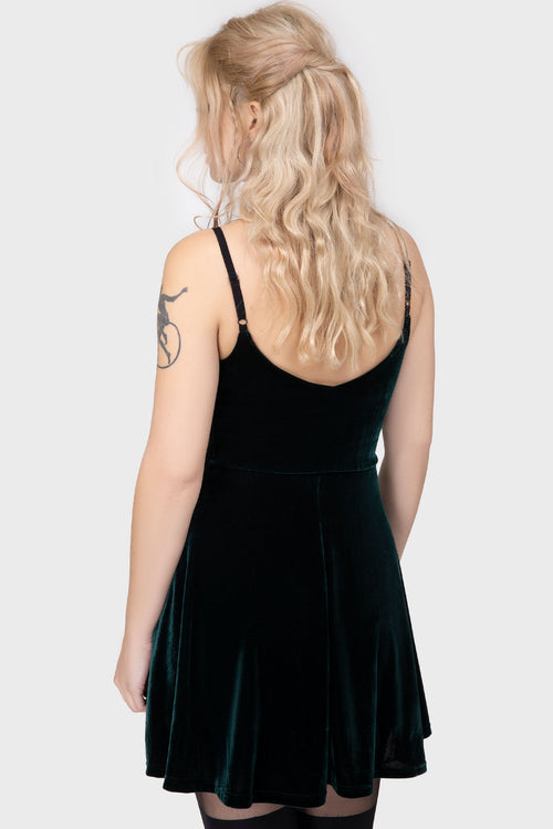 Killstar Magica Skater Dress [EMERALD] Green