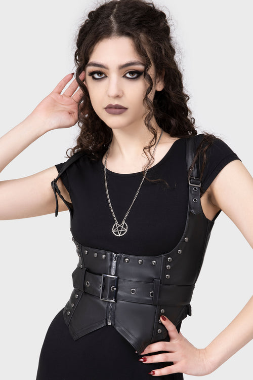 killstar Malapas Underbust Corset Black
