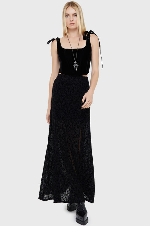 killstar Marceline Maxi Skirt Black