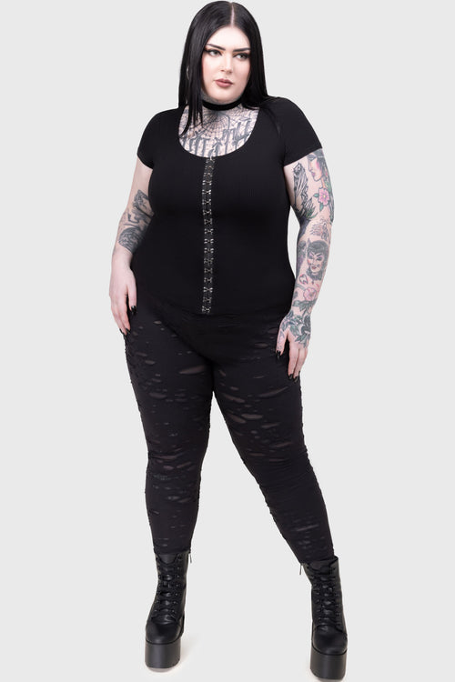 Killstar Marrowgate Leggings Gunmetal
