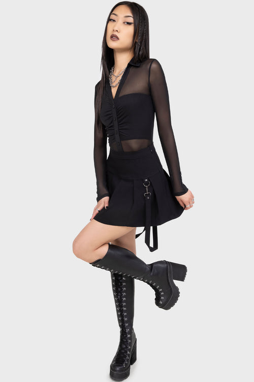 killstar Merely A Madness Mini Skirt Black
