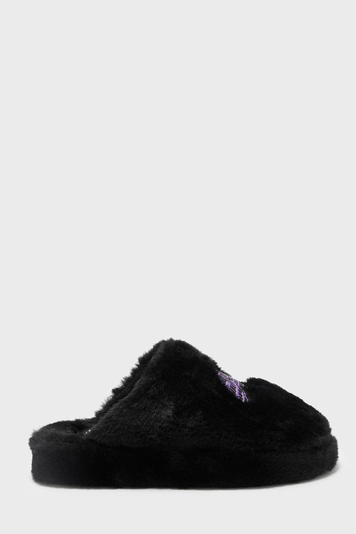 killstar Midnight Moth Slippers Black/Purple
