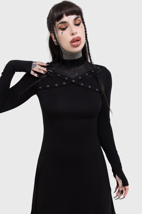 Killstar Midnight Riot Dress Black