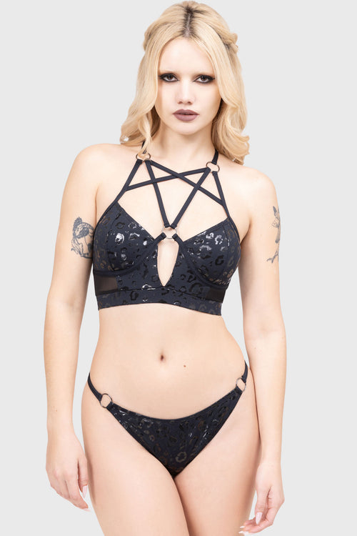 Killstar Midnight Roar Bikini Bottoms Black