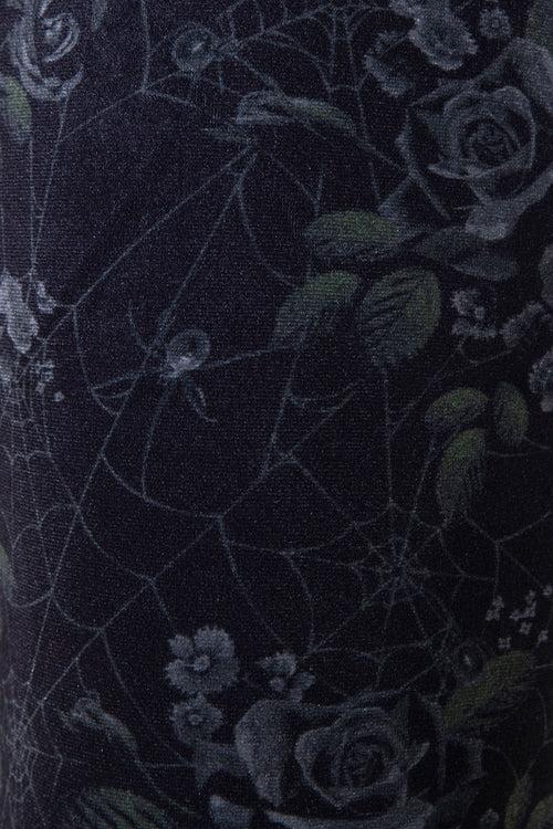 Killstar Midnight Rose Leggings Black