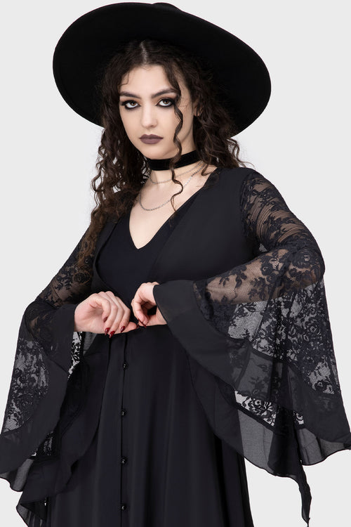 Killstar Misty Night Maxi Dress Black