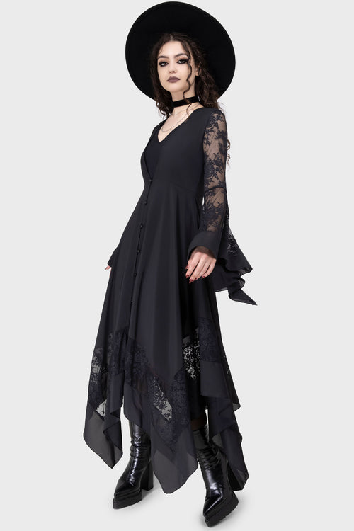 Killstar Misty Night Maxi Dress Black