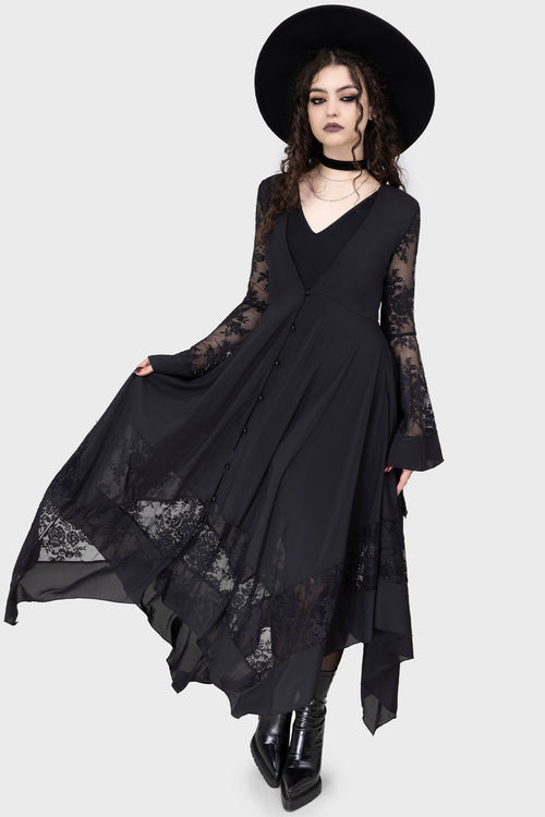 killstar Misty Night Maxi Dress Black