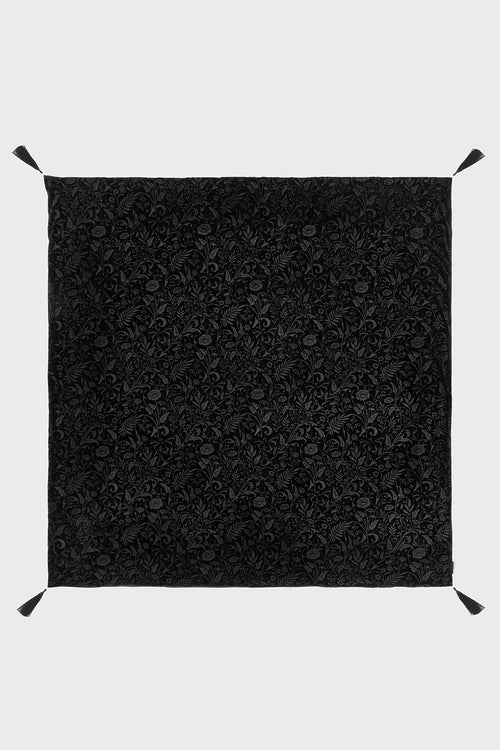 Killstar Moon Bloom Velvet Blanket Black