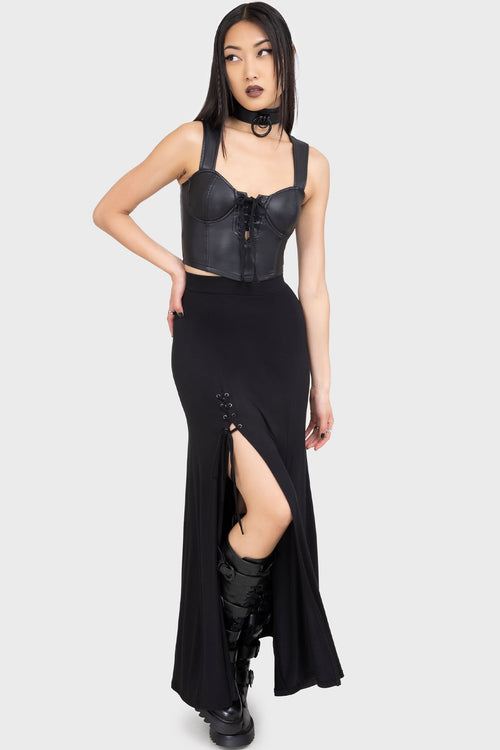 Killstar Moonless Corset Top Black