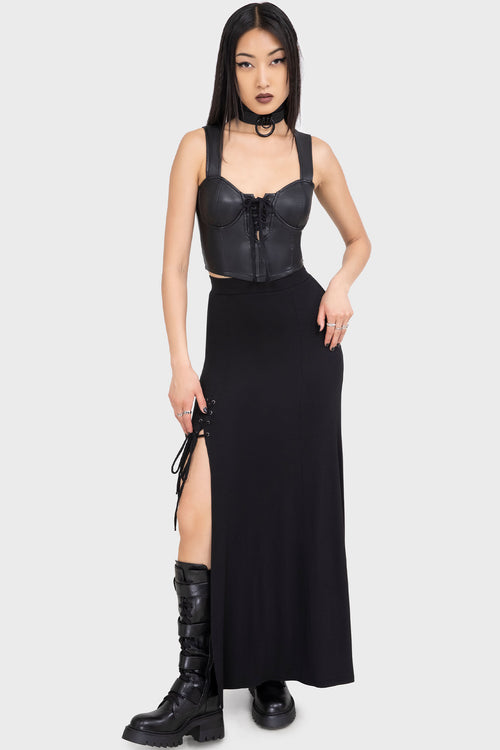 killstar Moonless Corset Top Black