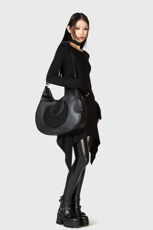 Killstar Moonlit Burial Slouch Handbag Black