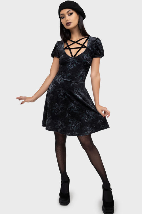 Killstar Moonlit Pentacle Dress Black