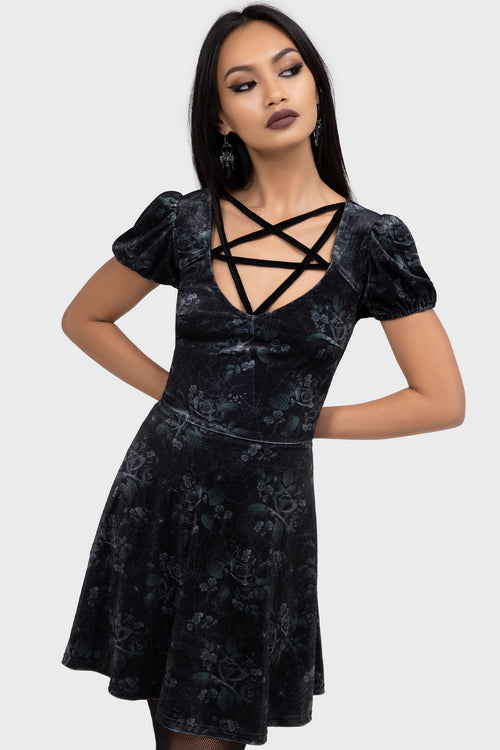killstar Moonlit Pentacle Dress Black