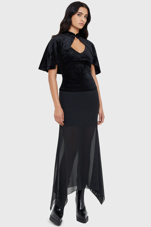 Killstar Moonlit Temper Top Black/Red