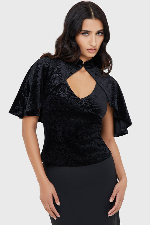 Killstar Moonlit Temper Top Black/Red