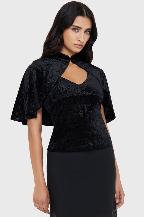 Killstar Moonlit Temper Top Black/Red
