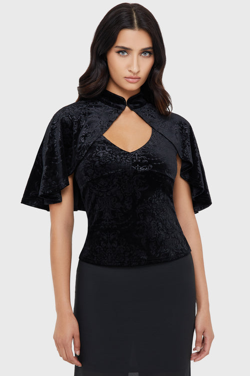 killstar Moonlit Temper Top Black/Red