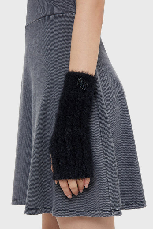 Killstar Moons Gaze Fingerless Gloves Black