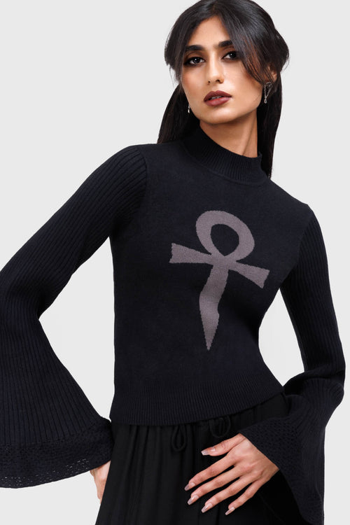 Killstar Morbida Knitted Top Black