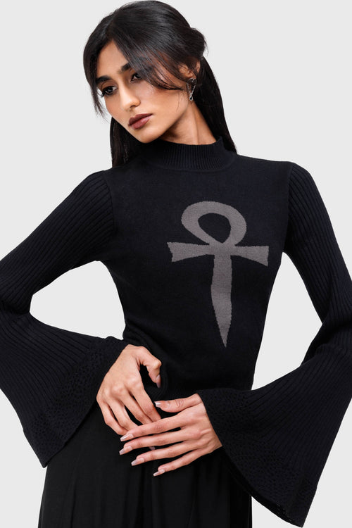 killstar Morbida Knitted Top Black