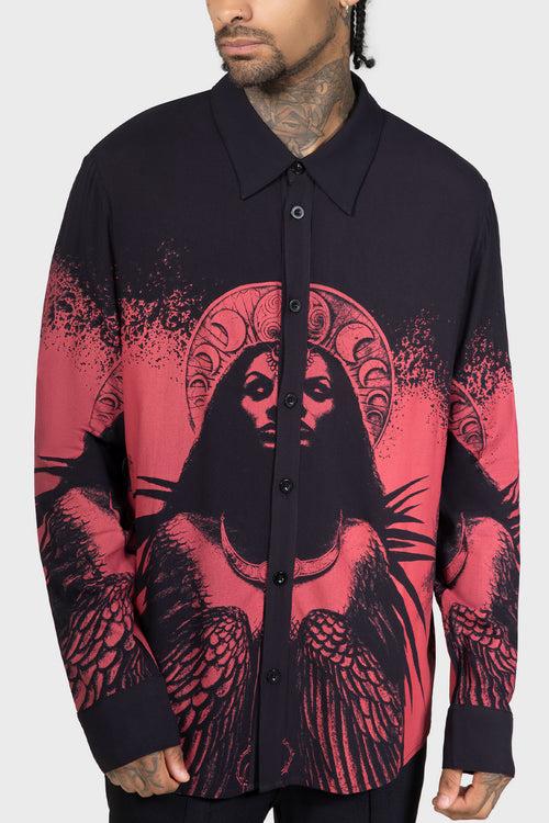Killstar Mórrígan Moon Shirt Black/Red