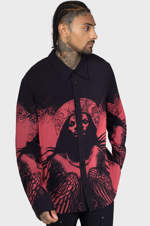 Killstar Mórrígan Moon Shirt Black/Red