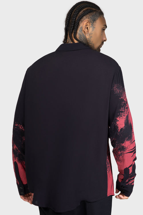 Killstar Mórrígan Moon Shirt Black/Red