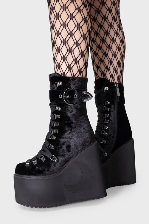 Killstar Mournful Steps Boots Black
