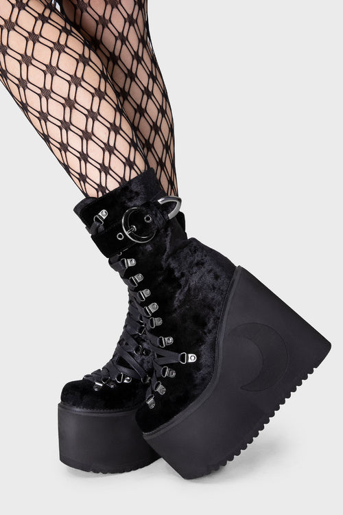 Killstar Mournful Steps Boots Black