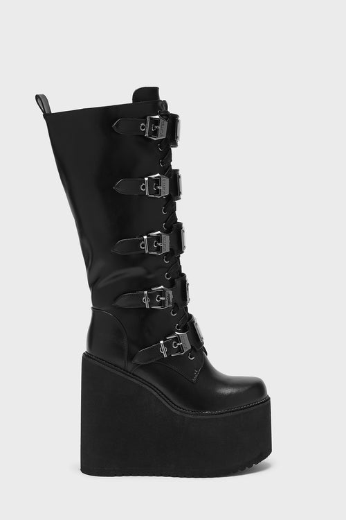 killstar Ms Boom Platform Boots Black