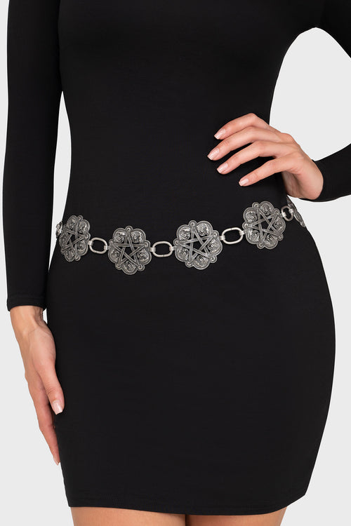 killstar Mystic Maven Concho Belt Silver