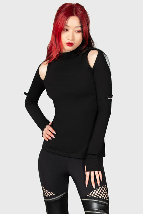 killstar Nebula Long Sleeve Top Black