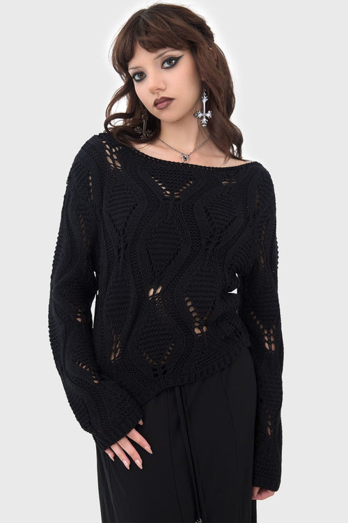 killstar Nebula Riot Sweater Black