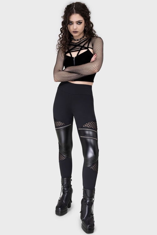 Killstar Neo Noir Leggings Black