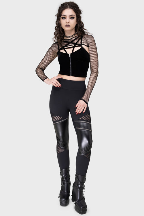 Killstar Neo Noir Leggings Black