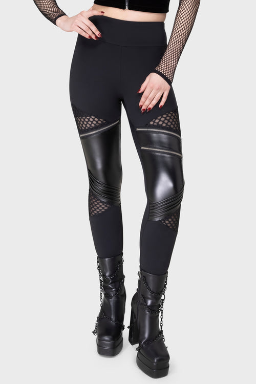 killstar Neo Noir Leggings Black
